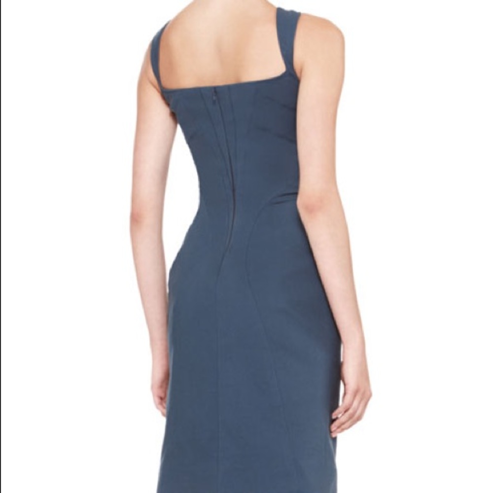 Zac Posen Vertical Piped Sheath Dress - Picture 2 of 7